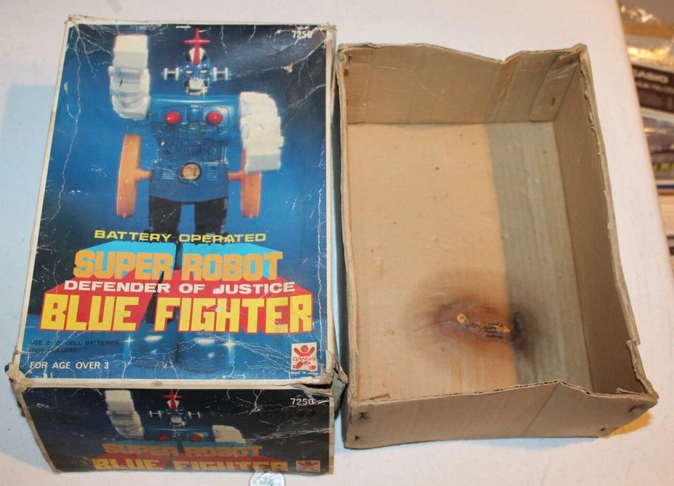 Bandai Super Robot Defender of Justice Blue Fighter De Colección Años 70 Solo Caja RARO DIFÍCIL DE ENCONTRAR  Foto 1 de 4