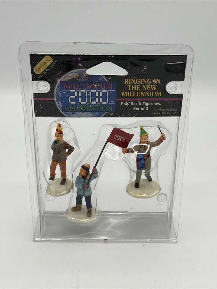 Vintage Lemax Village Ringing in the Millennium 2000 Figures Accessories NOS