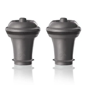 Vacu Vin Wine Saver Vacuum Stoppers - Set of 2 - Gray - for Wine Bottles - Ke... - Picture 1 of 8