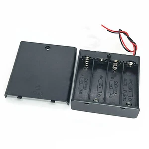 AA x 4 Battery Holder with Connection Wire Cable and On Off Switch - Picture 1 of 6