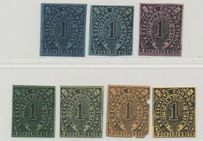 Germany Local Private Post Michel Hamburg A #5 Schwarzer Stdr. 7v MH 1862 - Image 1 of 2