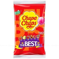 Chupa Chups Lollipops Assorted 6 Best Flavours 120 Lollies Party Bag Pack 1.44kg
