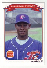 1998 Huntsville Stars Jose Ortiz #11 - Minor League Team Issue