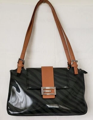 Francinel of France Vintage Patent Leather Bag Tiger Print Very Good Condition - Image 1 of 4
