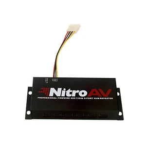 8in FireWire 800 IEEE 1394B Hub 6 Port Powered (Reconditioned) Nitro AV - Black - Picture 1 of 1
