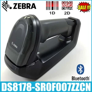 Escáner de código de barras Bluetooth Zebra Symbol DS8178-SR0F007ZZCN 1D 2D con cable + base - Imagen 1 de 10