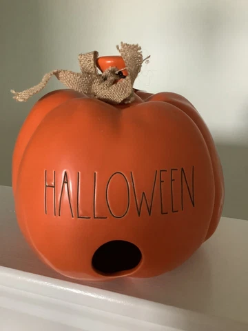 Rae Dunn Orange Ceramic Halloween Pumpkin Birdhouse - Online Exclusive 2021 Cover
