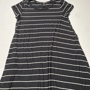 Vestido Billabong a Rayas Negro Blanco Jersey Tejido Pequeño S - Imagen 1 de 5