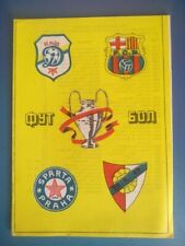 Programme Dynamo Kyiv - Sparta Prague - Benfica - Barcelona Spain 1991-1992