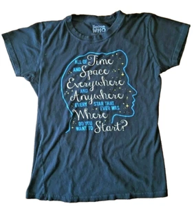 Doctor Who T Shirt  "All of Time and Space" Girls L  Black Ripple Junction Tee - Picture 1 of 4