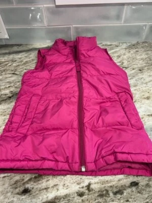 Chaleco Lands End Niños Rosa Cremallera Completa con Bolsillos Talla 5-6 Foto 1 de 4