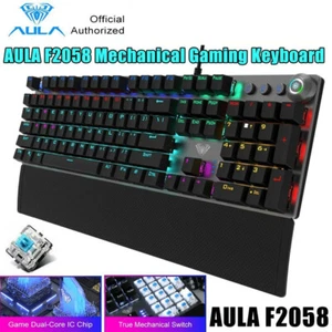 F2058 Gaming Keyboard 108keys Anti-ghosting 108 keys Mechanical with Hand Rest - Picture 1 of 7