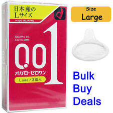World's Thinnest Japan Condom Okamoto 001 0.01 Zero One Ultra Thin Size Large L