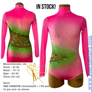Gorgeous premium Crystals Rhythmic Gymnastics Leotard, aerial circus acrobatics - Picture 1 of 9