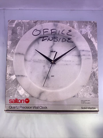 SALTON Solid Marble Quartz Precision Wall Clock # ST-1630 Offers Welcomed Cover