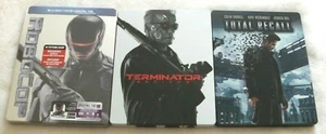 3 Blu-ray Steelbook Lot (New / Used) Terminator Genisys, Robocop, Total Recall - Imagen 1 de 11