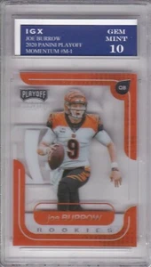 JOE BURROW ROOKIE CARD $$ GEM MINT 10 Cicinnati Bengals RARE 2020 PLAYOFF RC! - Picture 1 of 1