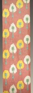 11 Yard HAND MADE UZBEK Natural SILK IKAT ADRAS FABRIC # 7830 - Picture 1 of 3