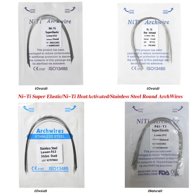 Alambre para arco ortodon dental redondo termoactivado/Niti/acero inoxidable Fa