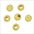 10 x perles rondes sans soudure plaquées or 18 carats 5 mm #97194