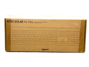 Logitech K750 Thin Solar Wireless Keyboard for MAC Multimedia Keys NEW, SEALED - Zdjęcie 1 z 4