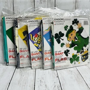 Emson Seasonal Flags,Christmas,Easter,Thanksgiving,StPatricks Valentine Set Of 5 - Picture 1 of 7