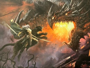 MTG Magali Villeneuve Kickstarter DRIZZ'T & GUENHWYVAR Print Signed #35/107 - Bild 1 von 7