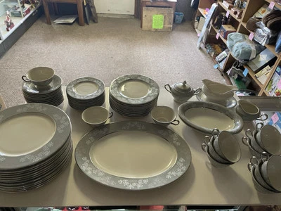 Castleton Lace China Set. Service For 12 - Image 1 of 4