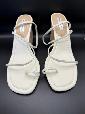 Saks Fifth Avenue Off White Strappy Wedge Sandals-Women’s Size 9.5-NEW no Box - Image 1 of 4