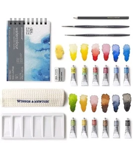 Acuarela profesional Winsor & Newton 20 piezas en estuche de estudio de tubo de madera - Imagen 1 de 8