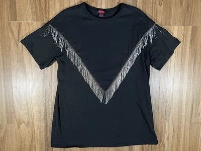 Rock & Roll Denim Cowgirl Fringed Oversized Western Shirt Women’s XL - Image 1 of 4