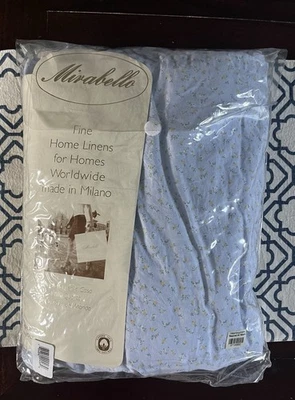 Falda de Cama Floral Mirabello Hecha en Italia Fiori Algodón Tamaño Completo Nueva en Paquete Foto 1 de 4