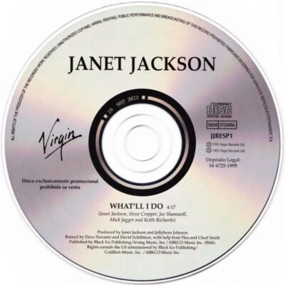 JANET JACKSON CD What'll I Do SPANISH PROMO ONLY single original 1995 Rare NEW - Image 1 of 4