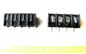 2x RDI 6PCR-04, 4 Position .375" Pitch Rt Angle PC Term 6-32 Screw Barrier Strip - Picture 1 of 1