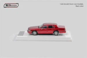MK Miniatures 1:64 1992 Lincoln Town Car rot Diecast Modellauto - Bild 1 von 2