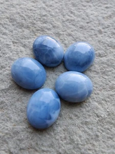 Oval Cabochon Natural Blue Opal 5x7mm To 10x14mm Wholesale Loose Gemstone - Picture 1 of 6