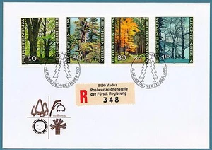 LIECHTENSTEIN - 1980 - Alberi della foresta nelle quattro stagioni - (MR) - Foto 1 di 1