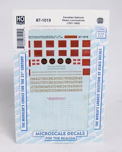 Decalcomanie microscala scala HO 87-106 87-95 87-1052 87-1019 87-1140 - Foto 1 di 10