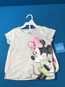 Disney Minnie Mouse Toddler Girls Outfit Set T-Shirt & Shorts Sz 4T - Brand New - Picture 1 of 5