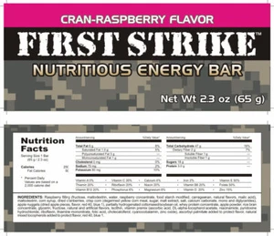 First Strike Bars CranRaspberry, Full Size [2.3 oz.] - 6, 12, 24 and 48 Packs! - Picture 1 of 4