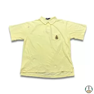 Vintage 90s Polo Ralph Lauren Shirt Mens 2XL Yellow Pocket Crest Casual Preppy - Picture 1 of 8