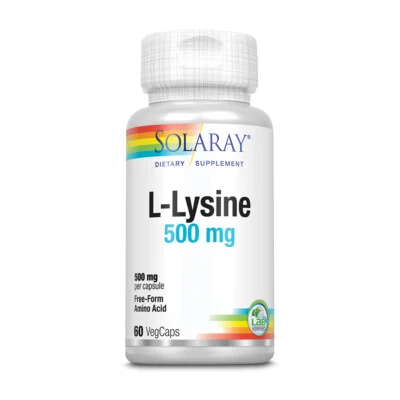 Solaray L-Lysine Free Form Supplement, 500 mg, 60 Count - Image 1 of 4