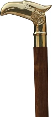 Wooden Tactical Walking Cane-The Remarkable Eagle Handle Walking Cane-Steampunk - Image 1 of 4
