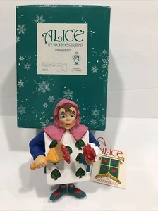 Vintage 90er Department 56 Alice im Wunderland Seven of Spades Weihnachtsschmuck - Bild 1 von 4