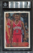 1996 Topps Basketball #171 Allen Iverson Rookie BGS 9 Mint  HOF