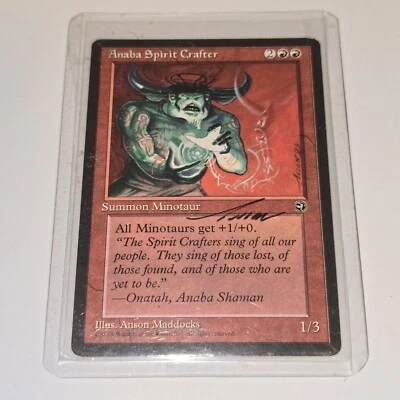 MTG Magic Anaba Spirit Crafter Sign Artist Proof x1 Homelands HML Anson Maddocks - Image 1 of 4