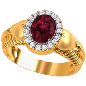 6.25 Ratti 5.50 Carat Natural Ruby Stone Manik Ring Adjustable Panchdhatu Ring - Picture 1 of 6