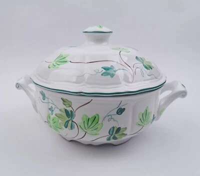 Herend Village Pottery Ivy Efeu grün Terrine fasst 2 Liter Keramik Ungarn - Bild 1 von 4