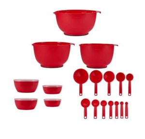 New Farberware Professional 23 Piece Mixing & Prep Set Measuring Set - Red - Picture 1 of 2