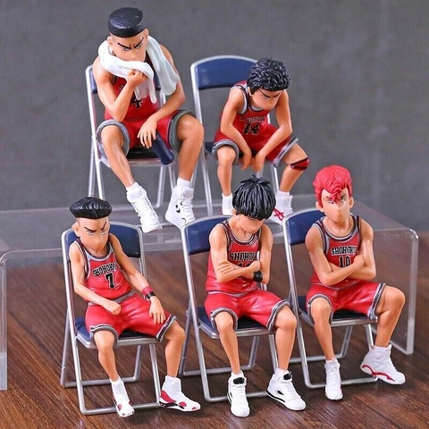 Slam Dunk Hanamichi Sakuragi Rukawa Kaede Akagi Action Figure Toys 5pcs/set Cover